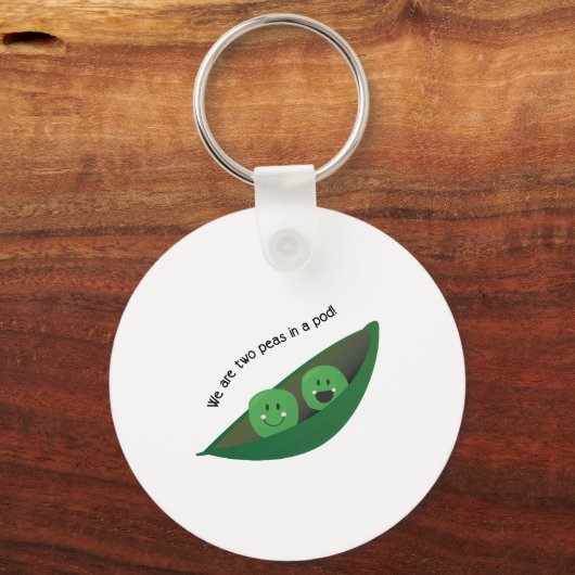 Twee erwten in peul sleutelhanger (Voorkant)