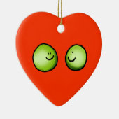 Twee erwten keramisch ornament (Rechts)