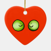 Twee erwten keramisch ornament (Achterkant)