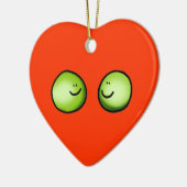 Twee erwten keramisch ornament (Links)