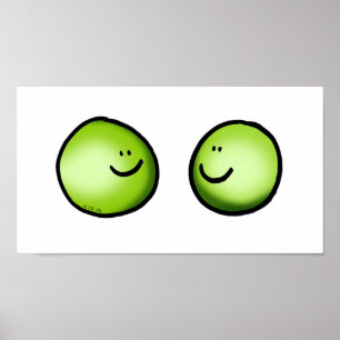 Twee erwten verliefd poster