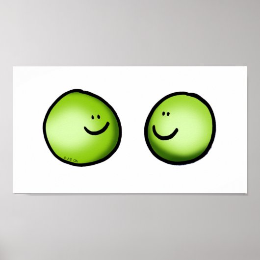 Twee erwten verliefd poster (Voorkant)