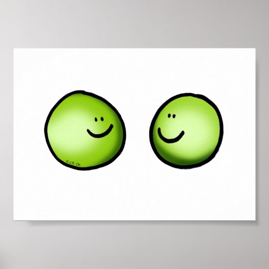 Twee erwten verliefd poster (Voorkant)