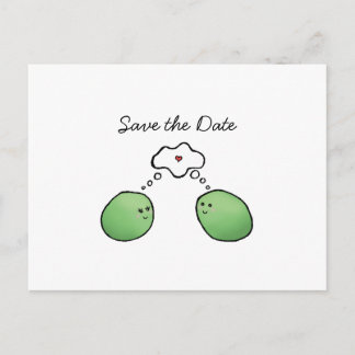 Twee erwten zonder peul aankondigingskaart