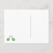 Twee erwten zonder peul aankondigingskaart (Achterkant)