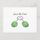 Twee erwten zonder peul aankondigingskaart (Voorkant)