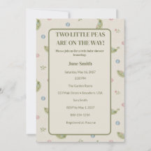 Twee Erwtjes in een Peul Twin Baby Shower