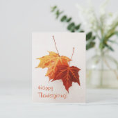Twee esdoorns verlaten Happy Thanksgiving-briefkaa Feestdagenkaart (Staand voorkant)