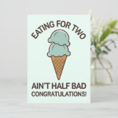 Twee Eten Is Niet Half Slecht Grappig Ijs Kaart (Staand voorkant)