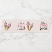 TWEE ETIKETTEN VAN DE ZOETE WATERFLES (Enkel label)