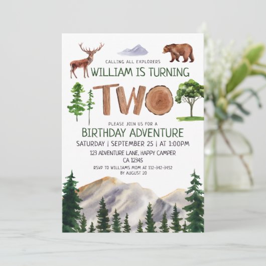 Twee Explorer Adventure Boys 2e verjaardag Kaart (Staand voorkant)