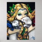 Twee Fae Ferretten ART PRINT-feeënfantasie Poster (Voorkant)