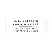 Twee Familienaam Modern het Adres van de Kwijtsche Zelfinktende Stempel (Design)