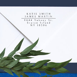 Twee Familienaam Modern het Adres van de Kwijtsche Zelfinktende Stempel