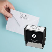 Twee Familienaam Modern het Adres van de Kwijtsche Zelfinktende Stempel