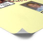 Twee families Cream Fractal Tree Photo Name Poster (Hoek)