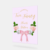 Twee Fancy Boog Bloemen Verjaardag Acryl Bord (Hoek)