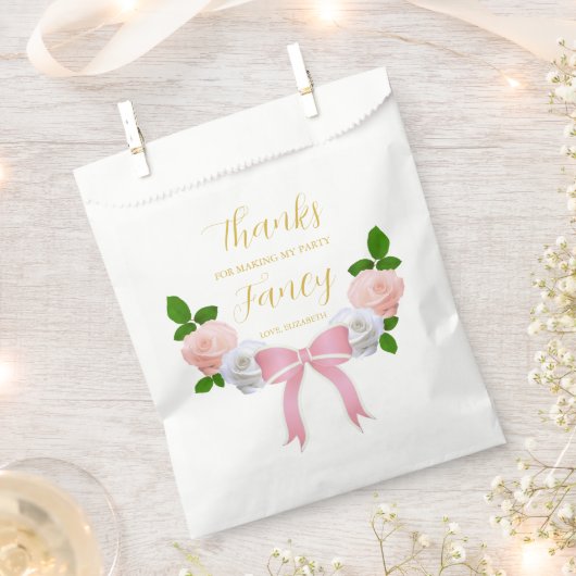 Twee Fancy Boog Bloemen Verjaardag Bedankzakje (Geknipt)