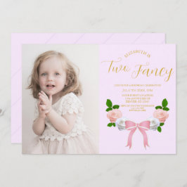 Twee Fancy Boog Bloemen Verjaardag Kaart