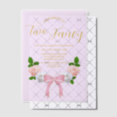 Twee Fancy Boog Bloemen Verjaardag Vellum Uitnodigingen (Offset (Uitnodiging))