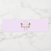 Twee Fancy Boog Bloemen Verjaardag Waterfles Etiket (Enkel label)