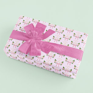 Twee Fancy Boog Bloemige Verjaardag Cadeaupapier