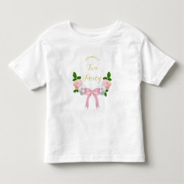 Twee Fancy Boog Bloemige Verjaardag Kinder Shirts
