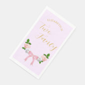 Twee Fancy Bow Bloemen Verjaardag servetten (Hoek)