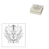 Twee Fancy eenden Rubberstempel (Gestempeld)