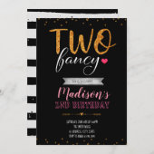 Twee fancy verjaardagsuitnodiging kaart (Voorkant / Achterkant)