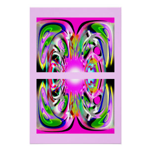 Twee fantasie-decoratieve kunst perfect poster