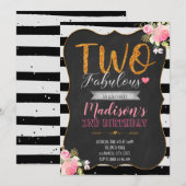 Twee fantastische verjaardagsfeestjes kaart (Voorkant / Achterkant)