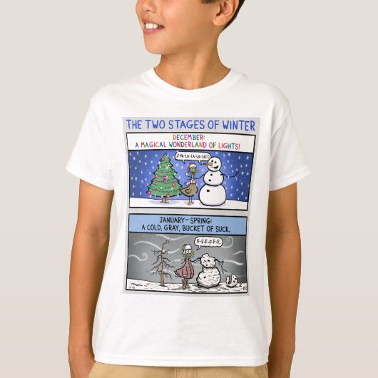 Twee fasen van de winter t-shirt (Voorkant)