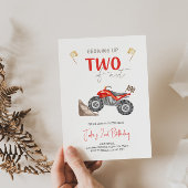 TWEE Fast 4 Wheeler Quad Bike Verjaardag uitnodigi Kaart