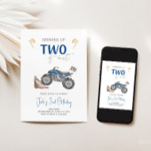 TWEE Fast 4 Wheeler Quad Bike Verjaardag uitnodigi Kaart