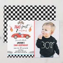 Twee Fast Birthday Party Race Car 2e verjaardag In Kaart
