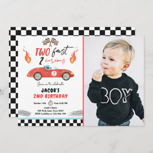 Twee Fast Birthday Party Race Car 2e verjaardag In Kaart