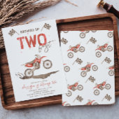 TWEE Fast Birthday-uitnodiging | 2e verjaardag Kaart