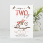 TWEE Fast Birthday-uitnodiging | 2e verjaardag Kaart (Staand voorkant)