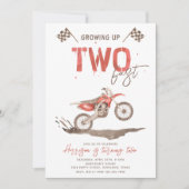 TWEE Fast Birthday-uitnodiging | Twee snelle parti Kaart (Voorkant)