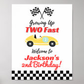 TWEE Fast Birthday Welcome Sign Poster (Voorkant)