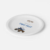 TWEE Fast Blue 4 Wheeler Papieren Bordje (Gekanteld)