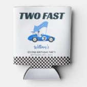 Twee Fast Blue Race Auto Tweede Verjaardag Koelbox Blikjeskoeler (Voorkant)