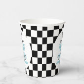 Twee Fast Blue Race Car 2e Verjaardagsfeest Papieren Bekers (Rechts)