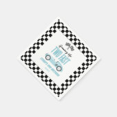 Twee Fast Blue Race Car 2e Verjaardagsfeest Servet (Hoek)