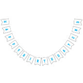 Twee Fast Blue Race Car 2e Verjaardagsfeest Vlaggetjes (Alle)