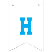 Twee Fast Blue Race Car 2e Verjaardagsfeest Vlaggetjes (Eerste vlag)