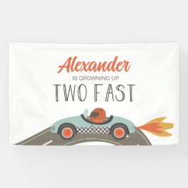 Twee Fast BLUE Race Carthday Spandoek