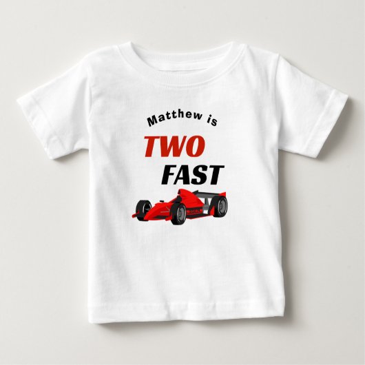 Twee Fast Boy 2e Verjaardag Red Racing Car (Voorkant)