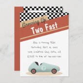 Twee Fast Car-thema Unieke gele rode, zwarte Invit Briefkaart (Voorkant / Achterkant)